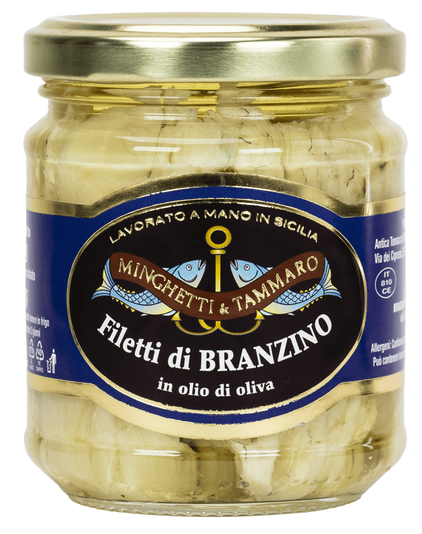 Filetti di branzino in olio d'oliva – 200 g